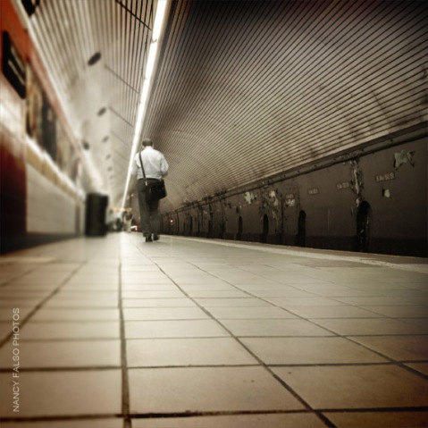 The Lone Businessman - NYC Subway Station